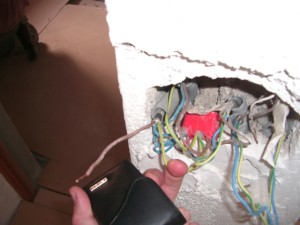 Unsafe electrical wiring