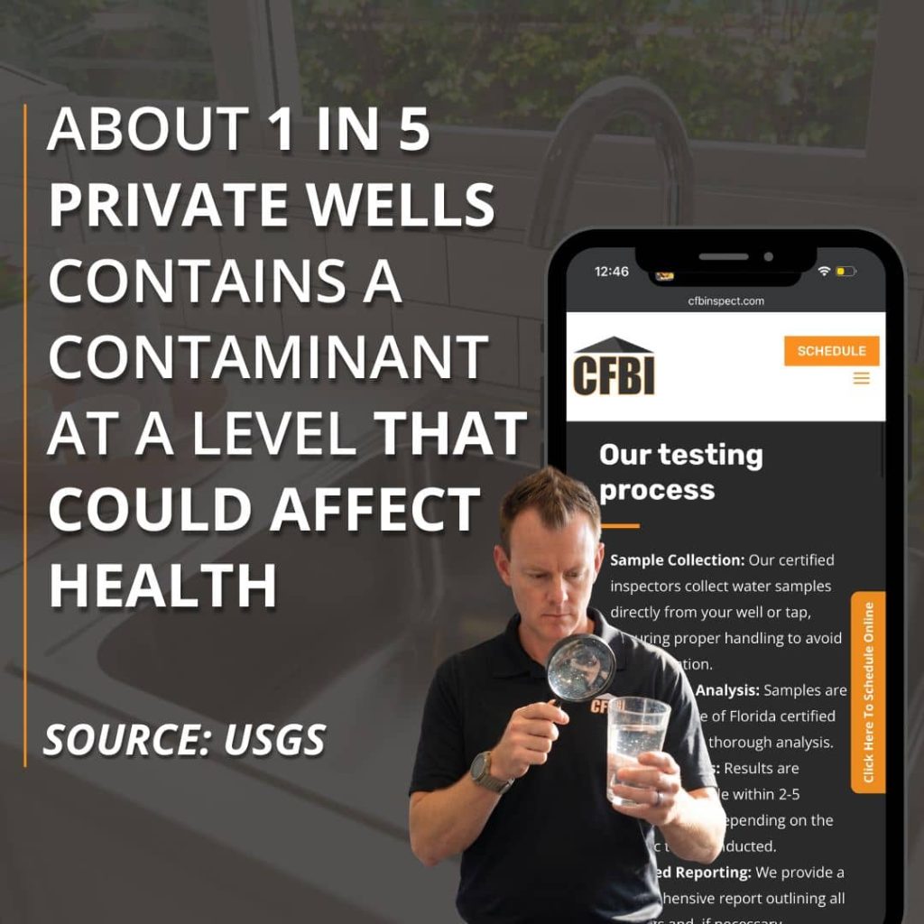 USGS statistic that about 1 in 5 private wells contains a contaminant at a level that could affect health